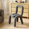 Cadeira de Formato Incomum, Cadeira de Maquiagem, Banqueta para Penteadeira de Quarto, Cadeira de Designer com Tubo Curvo, Cadeira para Toucador Feminino, Cadeira de Jantar da Moda, Cadeira de Restaurante