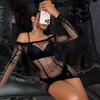 Cosplay de Halloween Europeo y Americano Sexy Ultra Corto Telaraña de Calavera Manga Lencería Nocturna para Mujer
