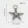 Versão Coreana Acessórios DIY Série Oceano Pingente Estrela do Mar Liga Galvanizada Joias Colar Pulseira Pingente Único Pequeno Acessório