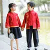Hanfu de Menino primavera e outono 2021 Novo Traje Tang traje antigo infantil estilo chinês para menino roupas de aula para estúdio de performance de menina