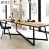 LOFT Estilo Industrial Vintage Escritorio de Oficina Grande Largo Estilo Americano Mesa de Entrenamiento de Oficina Madera Maciza Mesa de Jefe Mesa de Conferencias