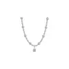 Colar de Pérolas Shijia Rose Sugar Manta Elegante Pérola Celebridade Cibernética Corrente Lã Pérola Celebridade Cibernética Nicho Corrente de Pescoço