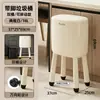 Papelera móvil de alta base con gran capacidad, tapa abatible, ruedas, no necesita agacharse, papelera multifuncional para cocina y sala de estar del hogar