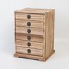 Caja de té Pu'er de madera maciza, bandeja de té retro, estante para té, caja de regalo con forma de pastel de hojas, caja de almacenamiento multicapa tipo cajón, estante de almacenamiento
