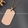 Collar de Etiqueta Militar de Acero Inoxidable Transfronterizo, Placa de Identificación de Acero de Titanio, Etiqueta Metálica en Blanco, Grabado Láser Disponible, Venta al por Mayor de Accesorios