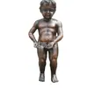 Fábrica de Tallado en Cobre para Cabello Hengbao Venta al por Mayor Cobre Puro Niño Orinando Personaje de Fuente Europea Escultura de Cobre Puerta de Hotel Paisaje Acuático