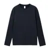 Camiseta Interior de Algodón Puro Personalizada para Exportación, Manga Larga para Hombre, Nueva para Primavera y Otoño, Cuello Redondo, Holgada y Cómoda, Top Versátil Trbottomyy