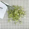 Ramo Artificial Transfronterizo de Plantas Verdes Oncidium Boda Hotel Decoración Suave Guía de Carretera Arreglo Floral Mesa de Sala de Estar Decoración Adornos