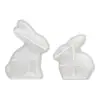 Vela Perfumada de Conejo Semitridimensional de Pascua Molde de Silicona de Resina Molde para Adorno de Conejo de Yeso DIY