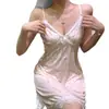 Zuijiao Plus Size Renda Pura Desejo Alça de Renda Camisola Lingerie com Bojo Tecido de Seda Gelo Vestido Fofo Sexy
