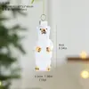 Colgantes para decoración de árbol de Navidad de productos nuevos transfronterizos, pequeños adornos colgantes creativos pintados a mano con vidrio, decoraciones de ambiente temáticas de erizo y oso