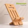 Suporte de Celular de Bambu Transfronteiriço, Suporte para Tablet, Nova Base de Carregamento para Desktop de Celular de Bambu, Suporte de Armazenamento para Computador