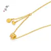 Collar de Cadena para Clavícula Puzuo Gold Store, Mismo Estilo Arena Dorada, Cintura Pequeña Giratoria de la Fortuna para Mujer, Moderno, Ligero, Lujoso, Exquisito y de Gama Alta