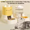 Dispensador de Comida y Agua Grande Antideslizante No Eléctrico para Perros Gatos Cachorros Gatitos Alimentación Bebida Interior Exterior Hogar Apartamento