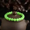 Pulsera de Jaspe Ruso de Círculo Único Verde Manzana 108 Cuentas de Buda Collar Largo Mismo Collar para Hombres y Mujeres Venta al por Mayor