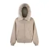 Chamarra Suéter para Hombre con Cuello Desmontable de Piel, Estilo Callejero Americano Holgado de Otoño, Cárdigan de Punto Versátil y Perezoso con Doble Cremallera