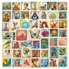 Amazon Transfronterizo 50 Piezas Estampillas Vintage Graffiti Pegatinas Impermeables para Cuaderno, Coche, Decoración de Tableta