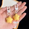 Lindo Llavero Amarillo Leche Estrella Gordita Chica Suave Lindo ins Colgante Estrella de Cinco Puntas para Novia Pareja Regalo
