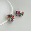 Pendientes Personalizados con Circonita Microincrustada y Agujas Chapadas en Plata, Minimalistas Líquidos de Alta Gama, Colección de Pendientes de Moda Mariposa