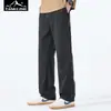 Pantalones de Explorador para Hombre Primavera y Verano Nuevo Estilo Lyocell Pantalones Casuales Sueltos Deportivos para Hombre Caída Recta Pierna Ancha Pantalones Largos