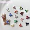 Nuevo Mabei cristal de hielo mariposa joyería para uñas mariposa luminosa para uñas joyería mariposa bicolor Aurora accesorios