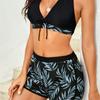 Traje de baño de dos piezas para mujer, estilo nuevo europeo y americano 2026, traje de baño sexy, corte ajustado, cintura alta, espalda hermosa, bikini para chica caliente