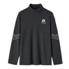Blusas de Veludo Dupla Face Outono e Inverno Gola Alta Meia Masculinas e Femininas Negócios Slim Camada Base Interna Quente Camiseta Masculina de Manga Longa