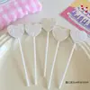 Brillo Lentejuela Corazón Estrella Rosa Princesa Niña Decoración de Pastel Enchufe Mesa de Postres Estrella de Cinco Puntas Tarjeta Enchufe
