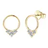 Pendientes de Plata de Ley S925 [Venta de Liquidación con Envío Gratis] Pendientes Pequeños Estilo Chanel con Lazo de Moissanita Color D para Mujer, Exclusivamente para Ventas Transfronterizas