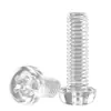 Parafusos transparentes de cabeça redonda com fenda cruzada para PC, parafusos para acrílico, parafusos plásticos, parafusos e porcas plásticos M3M4M5M6M8