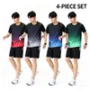 Conjunto de ropa deportiva de comercio exterior transfronterizo del sudeste asiático para hombre, ropa de fitness de verano, camiseta y pantalones cortos ligeros de secado rápido para correr