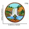 Parches de Tela Bordados Estilo Aventura para Camping al Aire Libre, Parches Redondos para Ropa, Insignias Bordadas, Decoraciones para Mochilas, Etiquetas de Tela Termoadhesivas