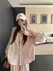 Tiro real: Roupas femininas plus size, camisa elegante de manga comprida, jaqueta com proteção solar, calça reta solta modeladora 18701