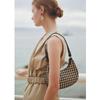 Bolso de Hombro para Mujer Manchas Otoño e Invierno Nicho Moda Cuadros Bolso de Axila Bolso de Lana Pied de Poule Transfronterizo