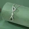Plata de Ley 925 Jade Material Peligroso Cadena Chopin Collar Doble Calabaza Nuevo Estilo Chino Lujo Ligero Joyería de Cadena para Clavícula de Gama Alta para Mujer