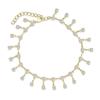 Tornozeleiras Europeias e Americanas de Novo Estilo Transfronteiriças de Praia com Strass Micro-Incrustados, Acessórios Simples Personalizados, Pequeno Presente Atacado Joias para os Pés, Estilo Étnico