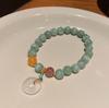 Nuevo Estilo Chino Estilo Retro Dosel de Loto Hebilla Ping An Pulsera de Jade Diseño Nicho Sentido Avanzado Pulsera para Tocador