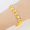 Pulsera de oro de imitación para pareja, popular entre los países de 8N, con hebilla de reloj de amor, chapada en cobre, de oro real, ideal como regalo