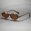 Gafas de sol con pasador de sol Ovaladas con Marco Texturizado y Acentos Metálicos Tendencia Protección UV Gafas de Sol Wm28072
