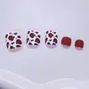 Manicure Mais Vendida Transfronteiriça 24 Peças Moda Clássica Estampa de Leopardo Textura Fosca Quadrado Curto Usável Unhas dos Pés Atacado