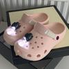 Zapatos de verano para mujer nuevos, estilo colgante para exteriores, puntera cerrada con agujeros, sandalias eva para vacaciones al aire libre en la playa