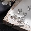 Acessórios Pequenos para Nail Art Laço de Liga Prata Estilo Fragrante Celebridade da Internet Varinha de Fada ins Acessórios de Unha de Luxo Leve Novo Estilo