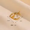 Anillo de Acero de Titanio para Mujer Nicho de Alta Calidad Lujo Ligero Sin Color Joyería de Mano Horno de Galvanizado Anillo de Galvanizado de Acero Inoxidable Anillo