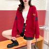 Versión coreana del suéter cárdigan para mujer primavera 2024 nueva primavera y otoño estilo occidental chaqueta de suéter suelta antiedad abrigo