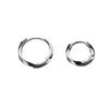 Pendientes pequeños sencillos 2021, nuevos pendientes de curva irregular de estilo frío para mujer, anillo redondo.
