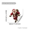 Varias pegatinas electrostáticas para ventana con temática de bolsas de regalo de Papá Noel de Navidad para decoración del hogar, pegatinas de cristal visibles por ambos lados