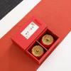 Cerámica de Caqui Auspicioso Recipiente Sellado para Té Caja de Dulces Torta de Té Favor de Boda Caja de Regalo Set Recipiente de Té de Caqui Auspicioso