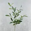 Galhos de oliveira artificiais, folhas de oliveira, plantas artificiais, folhagem verde, caules altos, flores artificiais, decoração de casa, arranjos florais, decorações de casamento e adereços florais