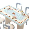 Jogos americanos de mesa de desenho animado, à prova d'água e à prova de óleo, protetor de mesa sem lavagem, estilo ins, resistente ao calor, luxo leve, jogos americanos de mesa de centro de alta qualidade
