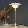 Lámpara de Mesa Danesa Vintage Bauhaus Creativa para Sala de Estar Estudio Dormitorio Estilo Francés Nórdico Mesita de Noche Arte Lámpara Decorativa de Vidrio